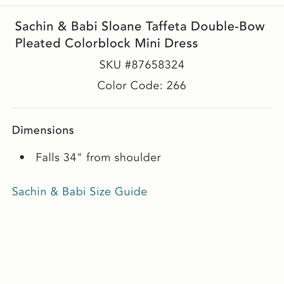 Sachin & Babi Sloane Taffeta Double-Bow Pleated Colorblock Mini Dress in Green - Picture 6 of 7
